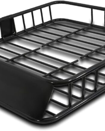 Universal 64" Extendable Roof Rack Luggage Hold Carrier Cargo Basket Black Steel For SUV Truck Car Van