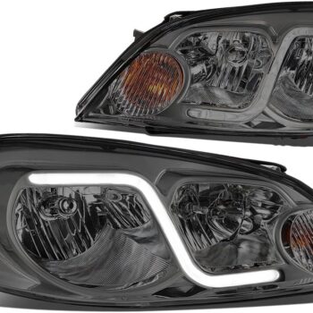 Smoked Lens LED Headlights with Day Running Light Strip