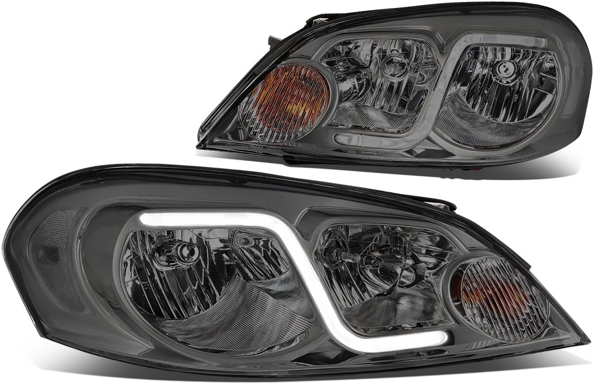 Smoked Lens LED Headlights with Day Running Light Strip