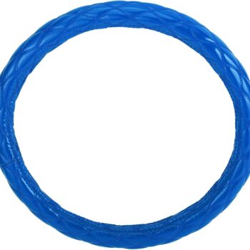 Universal Car Steering Wheel Cover Steering Wheel Protective Sleeve, for 47.5-48.9cm, Sweatproof, Faux Leather Rubber, Blue