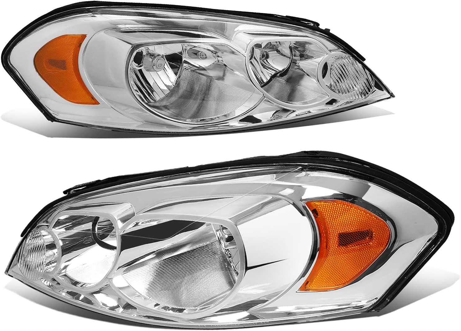 Chrome & Amber Replacement Headlights