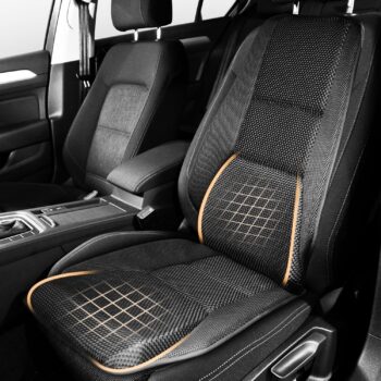 Car Seat Cushion - Memory Foam Car Seat Pad with Breathable Mesh, Relief Back Pain, Universal Fit, Easy to Install, Cushion Set for SUV/Truck/Car – Black
